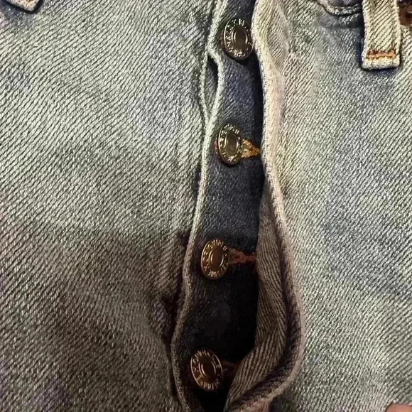 Re/Done Jeans 90’s High Rise Crop Medium Wash Size 28 - Picture 8 of 10